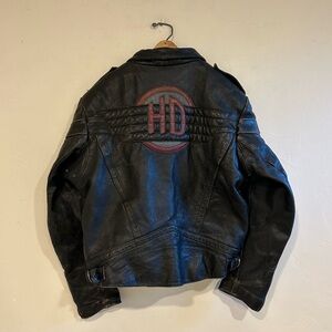 Vintage Harley Davidson leather riding jacket